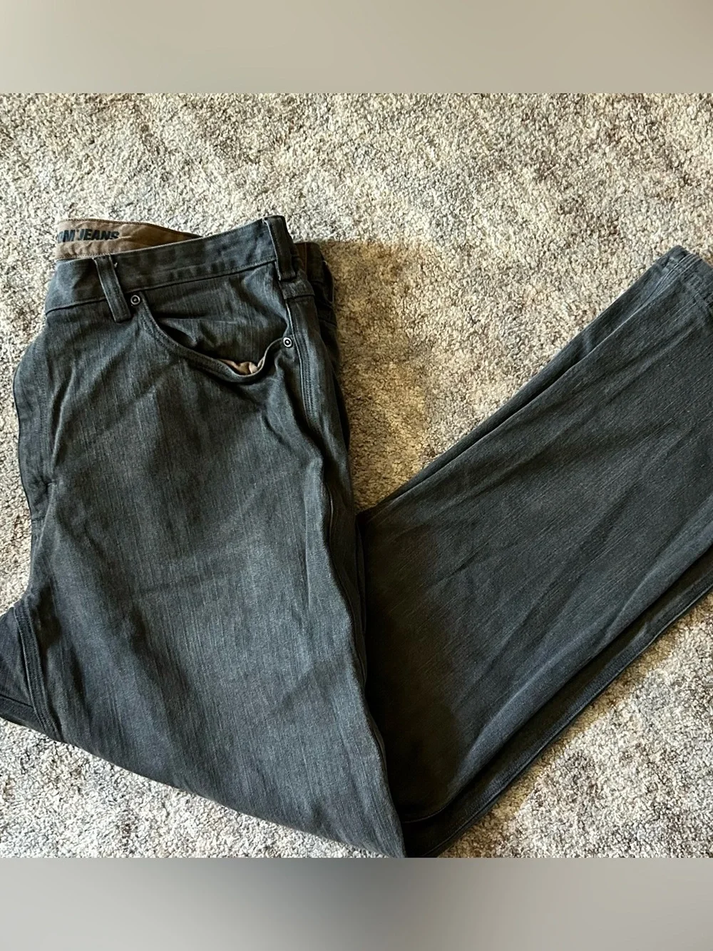 Duluth Trading Co Washed Grey Relaxed Jeans 40x34